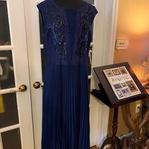 Reba Navy Blue Embellished Dress